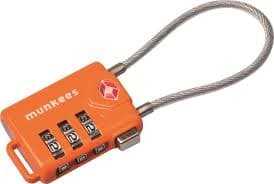 kombinatinslås MUNKEES TAS CABLE COMBINATION LOCK