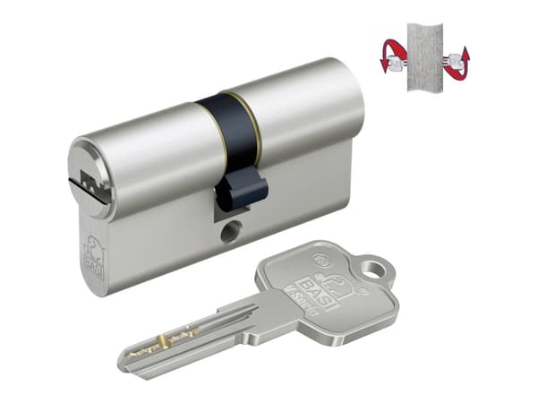 BASI VB5200-1520, Europrofilsylinder, Kromfarge, 3 stykker, 416 g, 1,5 cm