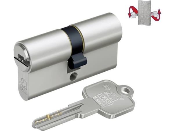 BASI VB5200-1520, Europrofilsylinder, Kromfarge, 3 stykker, 416 g, 1,5 cm