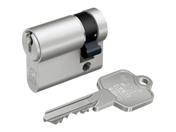 BASI V50, Europrofilcylinder, Nickel, 3 styck, 1 styck, 177 g, 1,7 cm
