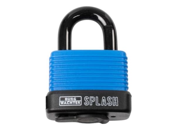 BURG-WÄCHTER Splash 470 45, Konventionellt hänglås, Tangentlås, Svart, Blå, Gjuten aluminium, Plast, Rostfritt stål, U-shaped, 80 mm