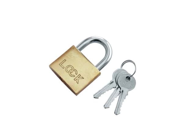 Modeco Messing hengelås BOXER LOCK sjakkel 38mm MN-02-038