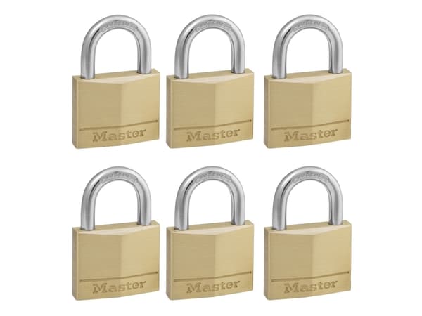 MASTER LOCK 140EURSIX, Perinteinen riippulukko, Avainlukko, Sarjoitettu avain, Portti, Kulta, Messinki