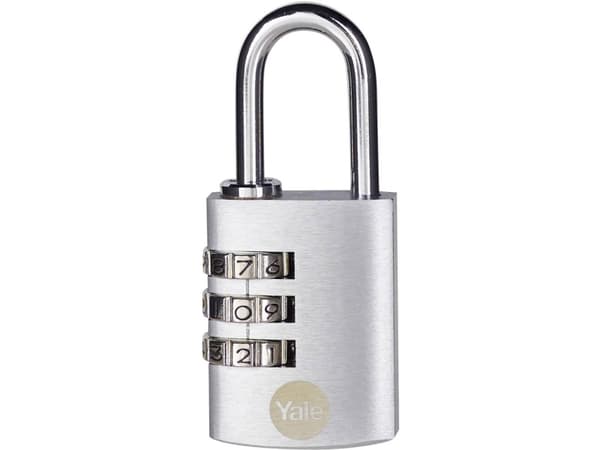 YALE Y151B/30/125/1 Hänglås 30 mm Silver Kombinationslås