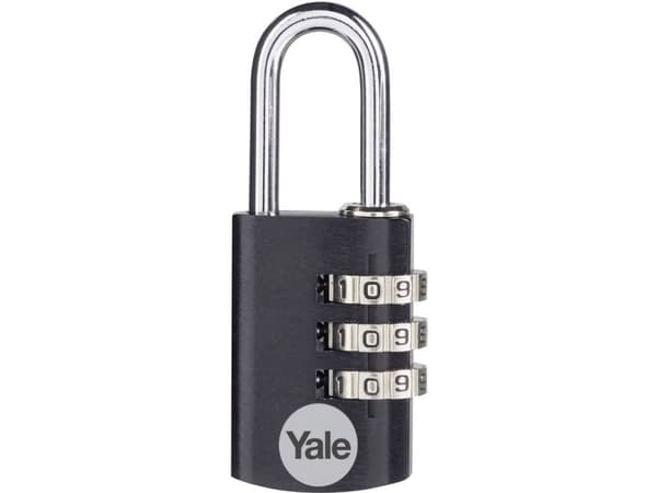 YALE YE3CB/20/121/1/BK riippulukko 20 mm musta yhdistelmälukko (YE3CB/20/121/1/BK)
