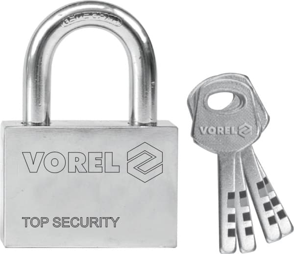 Vorel Cast iron coated 40mm padlock with 4 keys 77004