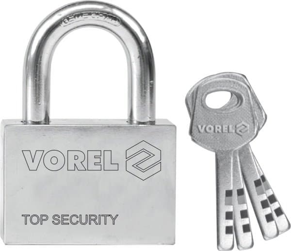 Vorel Cast iron coated 50mm padlock with 4 keys 77005