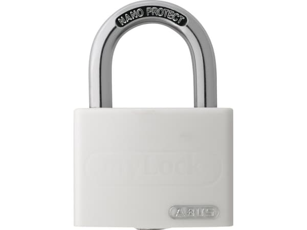 ABUS T65AL/40, Tradisjonell, Nøkkellås, Bruk flere nøkler, Hvit, Aluminium, Herdet stål