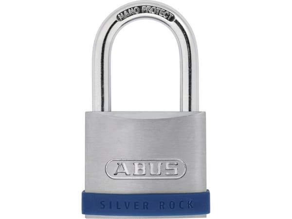 ABUS 5/50HB80 KD, Perinteinen riippulukko, Avainlukko, Ei-sarjoitettu avain, Hopea, Sinkki, Karkaistu teräs