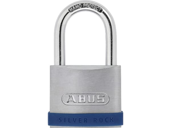 ABUS 5/50, Perinteinen riippulukko, Avainlukko, Ei-sarjoitettu avain, Portti, Säilytyskaappi, Työkalulaatikko, Hopea, Sinkki