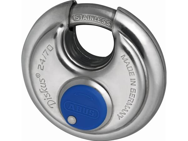 ABUS Diskus 24IB/50 SL 8, Diskus, Nøkkellås, Bruk flere nøkler, Rustfritt stål, Rustfritt stål, Rustfritt stål