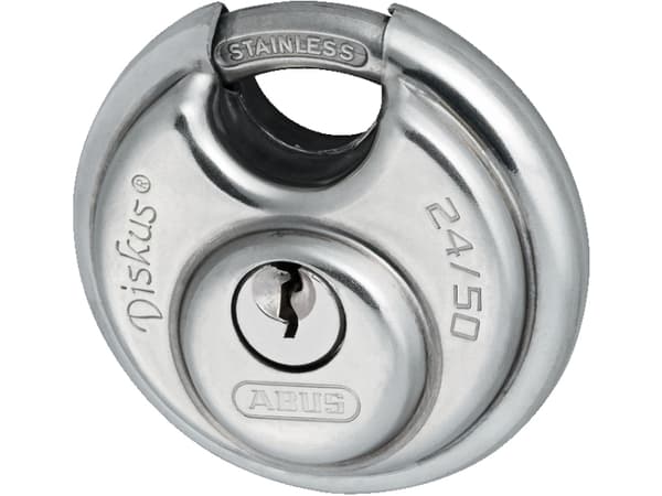 ABUS Diskus 24IB/50 SL 8, Diskus, Nøkkellås, Bruk flere nøkler, Rustfritt stål, Rustfritt stål, Rustfritt stål