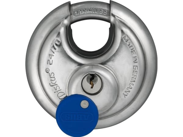 ABUS Diskus 24IB/50 SL 8, Diskus, Nøkkellås, Bruk flere nøkler, Rustfritt stål, Rustfritt stål, Rustfritt stål