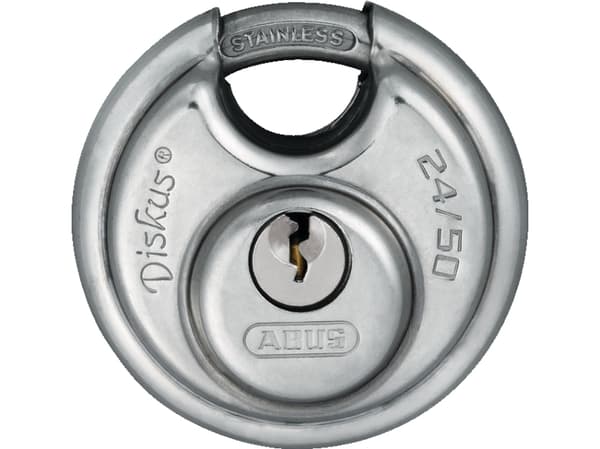 ABUS Diskus 24IB/50 SL 8, Diskus, Nøkkellås, Bruk flere nøkler, Rustfritt stål, Rustfritt stål, Rustfritt stål