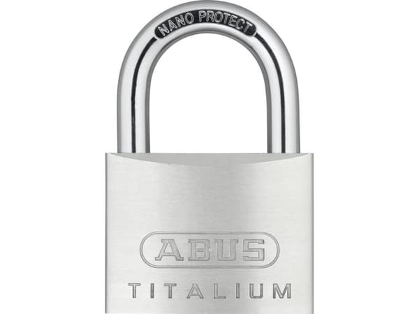 ABUS 64TI/60 KD, Perinteinen riippulukko, Avainlukko, Ei-sarjoitettu avain, Alumiini, Alumiini, Karkaistu teräs