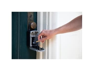 MASTER LOCK 5440EURD, Smarthengelås, Kode, Nøkkelløs, Sort, Rustfritt stål, Android, iOS, Batteribytte, 83 mm