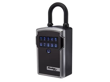 MASTER LOCK 5440EURD, Smarthengelås, Kode, Nøkkelløs, Sort, Rustfritt stål, Android, iOS, Batteribytte, 83 mm