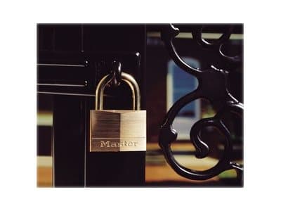 MASTER LOCK 140EURD, Perinteinen riippulukko, Avainlukko, Ei-sarjoitettu avain, Säilytyskaappi, Työkalulaatikko, Messinki, Hopea, Messinki