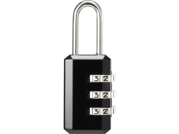 Sygonix SY-5044452 Hængelås 22 mm Sort Kombinationslås