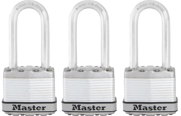 MASTER LOCK M1EURTRILH, Konventionellt hänglås, Tangentlås, Lika låsning, Staket, Garage, Gate, Shed, Förvaringsskåp, Verktygslåda, Workshop, Silver,