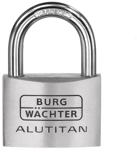 BURG-WÄCHTER DUO 770 Alutitan, Tradisjonell, Nøkkellås, Bruk bare én nøkkel, Sykkel, Koffert, Verktøy boks, Aluminium, Titan, Aluminium