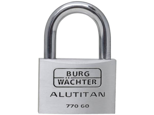 Burg Wächter 36121 hänglås 70,00 mm olika aluminiumnyckellås