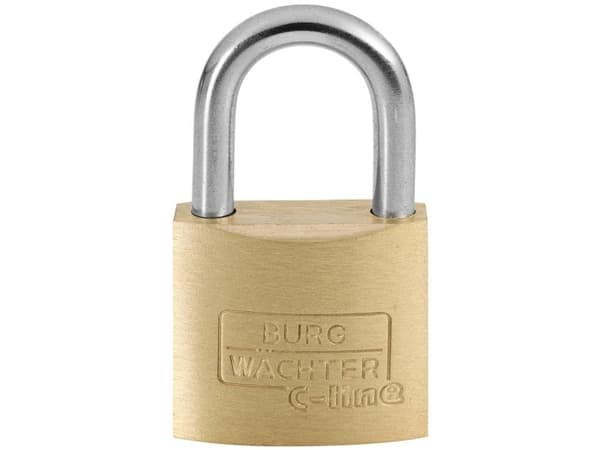 Burg Wächter 3041 hänglås 25,00 mm olika mässingsnyckellås