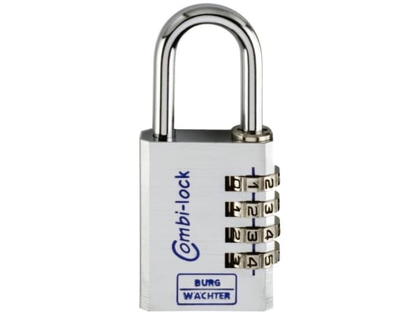 Burg Wächter 3651 Hængelås 40.00 mm Aluminium-sølv (chrom) Kombinationslås