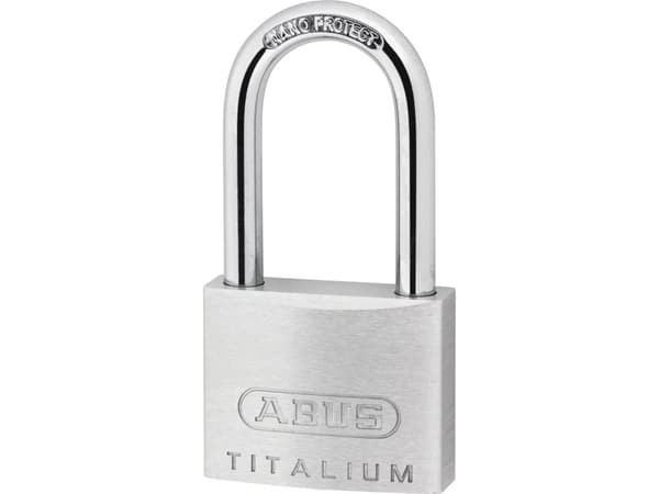 ABUS 64TI/40HB40 KD, Konventionellt hänglås, Tangentlås, Olika låsning, Gjuten aluminium, Gjuten aluminium, Stål