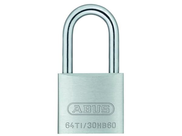 ABUS hänglås i titan 64TI/30, hög skakel 60 mm