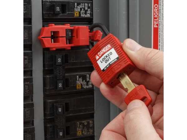Brady 150180, Tradisjonell, Nøkkellås, Bruk flere nøkler, Rød, Nylon, Plast