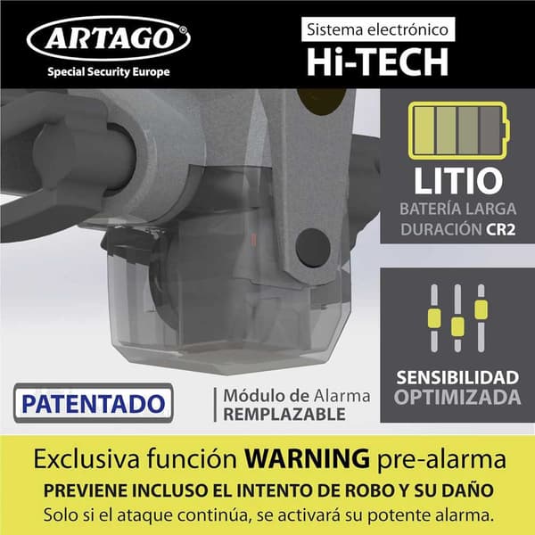 Artago Alarm Bilrat-tyveri Carlock Gul