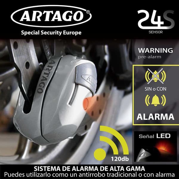 Artago Hälytyslevyn Lukitus 24 Sensor Hopeinen