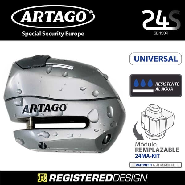 Artago Hälytyslevyn Lukitus 24 Sensor Hopeinen
