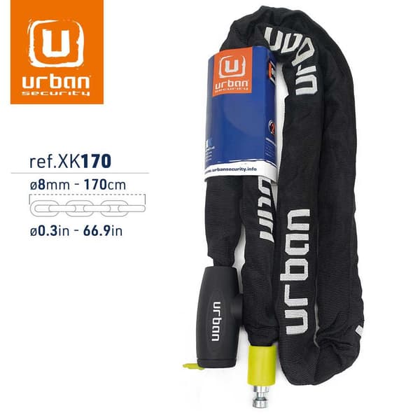 Urban Security Xk 170 Ketju Lukko Musta 170 cm