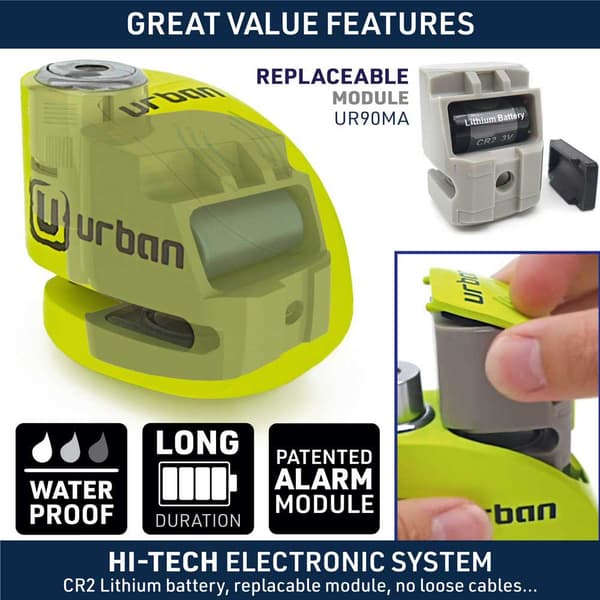 Urban Security Levyn Lukitus Ur906x Keltainen