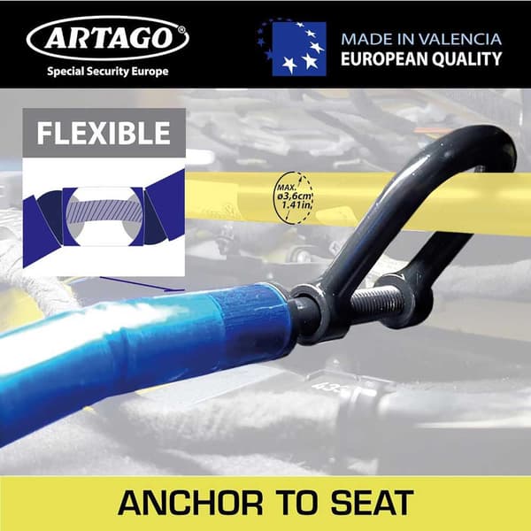 Artago Ketjun Lukko 582/b Steering Wheel/seat Kirkas 80 cm