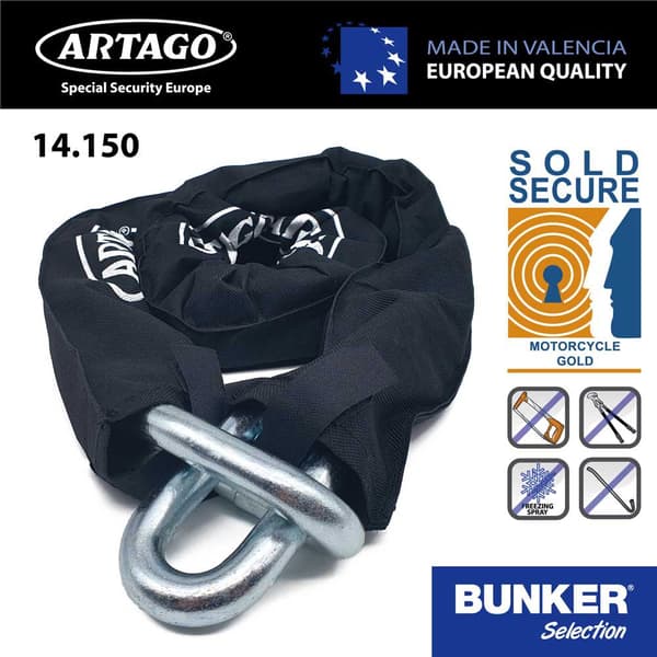 Artago Ketjun Lukko 14.150 Musta 150 cm