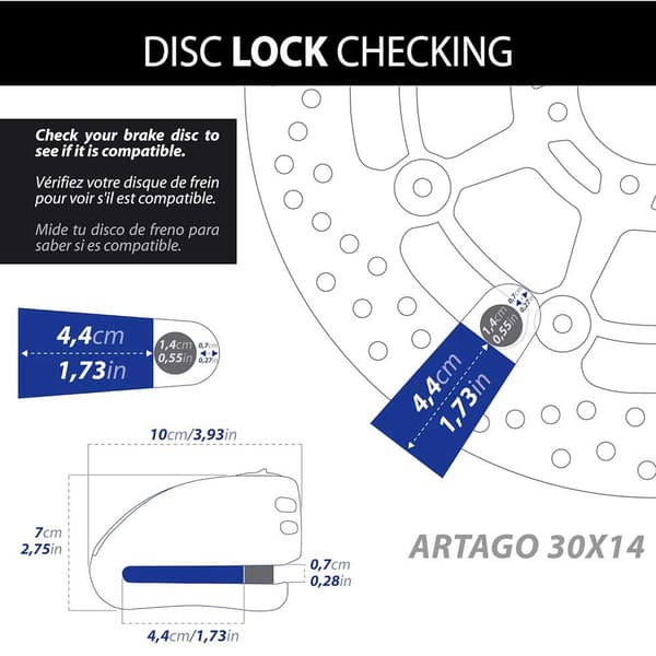 Artago Levyn Lukitus 30x14+k403 Keltainen