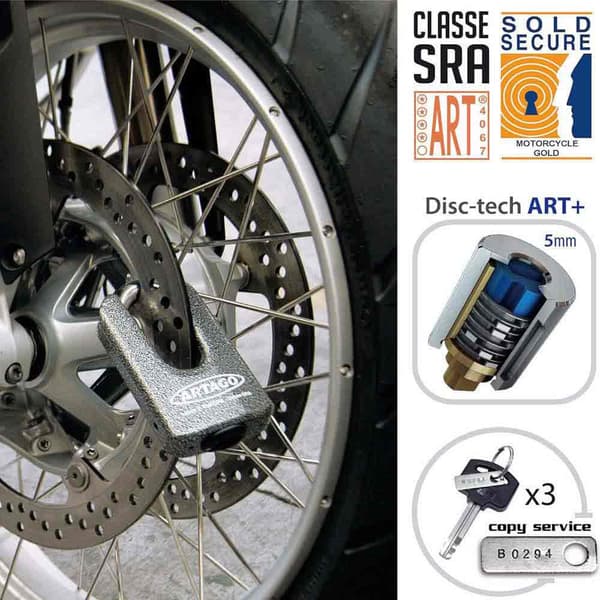 Artago 568.2 Lukko Tuki+69t/b Pakkaus Bmw R1200gs Disc Lukko Hopeinen