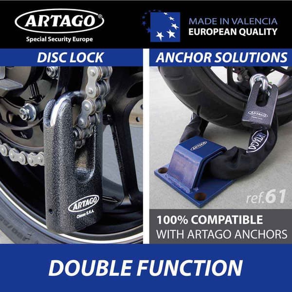 Artago Ketjun Lukko Levyn Lukitus 14.120+69t/b Musta