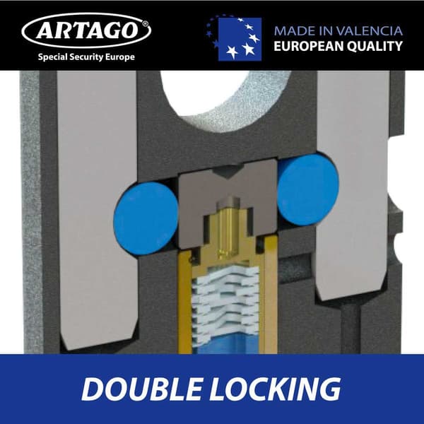 Artago Ketjun Lukko Levyn Lukitus 14.120+69t/b Musta