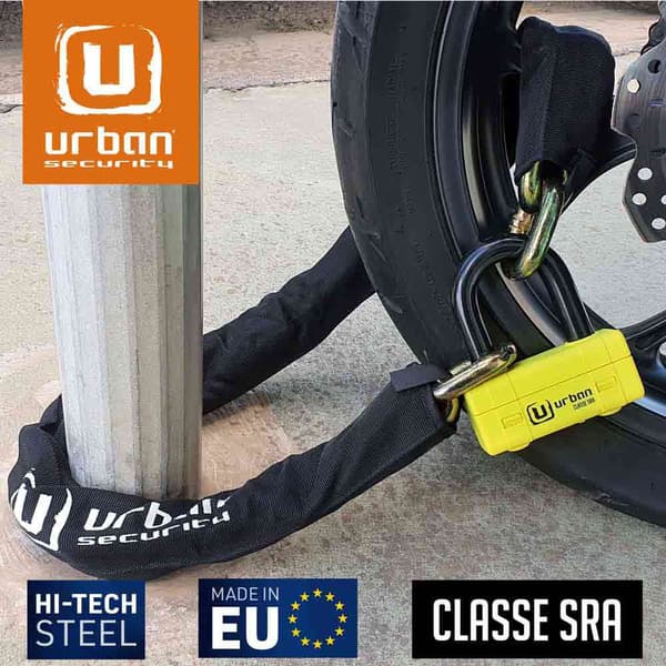 Urban Security Ketjun Lukko +ur 100 74 U-lukko Keltainen 100 cm