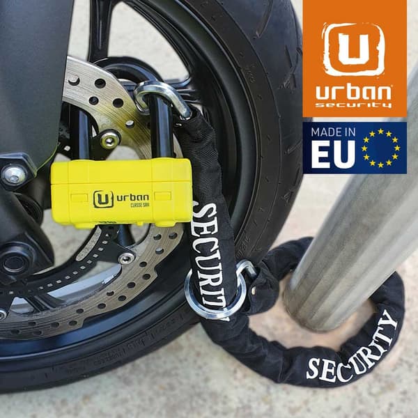 Urban Security Ketjun Lukko Loop+ur 120 Sra 75 U-lukko Keltainen 120 cm