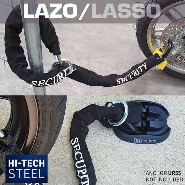 Urban Security Ketjun Lukko Loop+ur 120 Sra 75 U-lukko Keltainen 120 cm