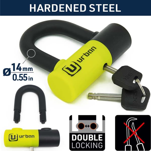 Urban Security U-lock+ Mini Ur59 120 Kæde Låse Sort 120 cm