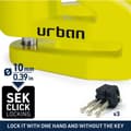 Miniatyrbillede 4 af 10: Urban Security Disklås Ur206y Gul
