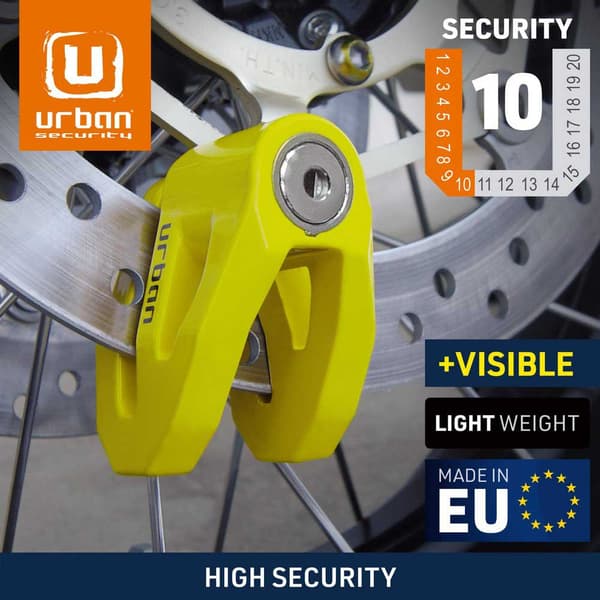 Urban Security Disklås Ur206y Gul