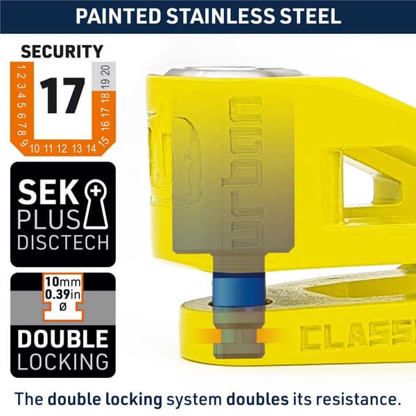 Urban Security Levyn Lukitus Ur210y Sra Keltainen