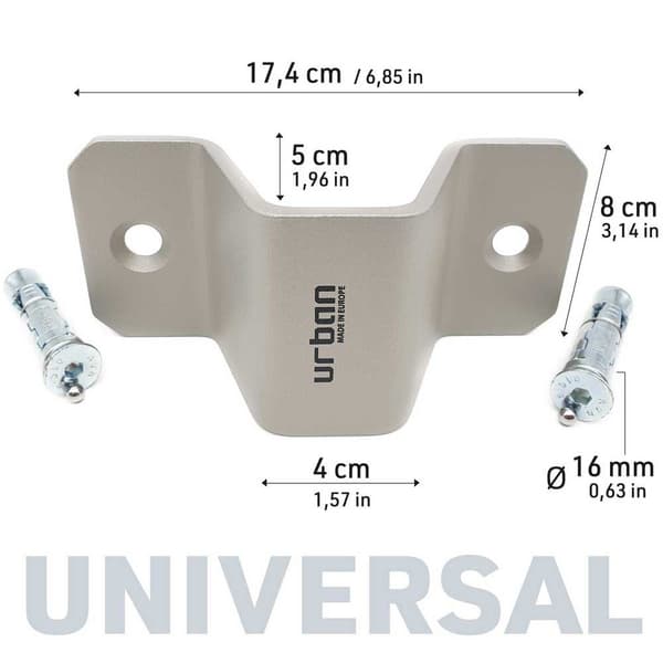 Urban Security Ankare Lås Ur50 50 Mm X80 Mm X175 Mm Silver
